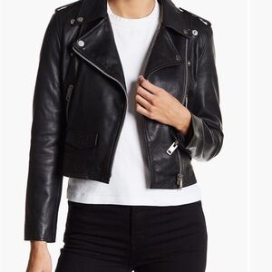 Liz Leather Cropped Jacket